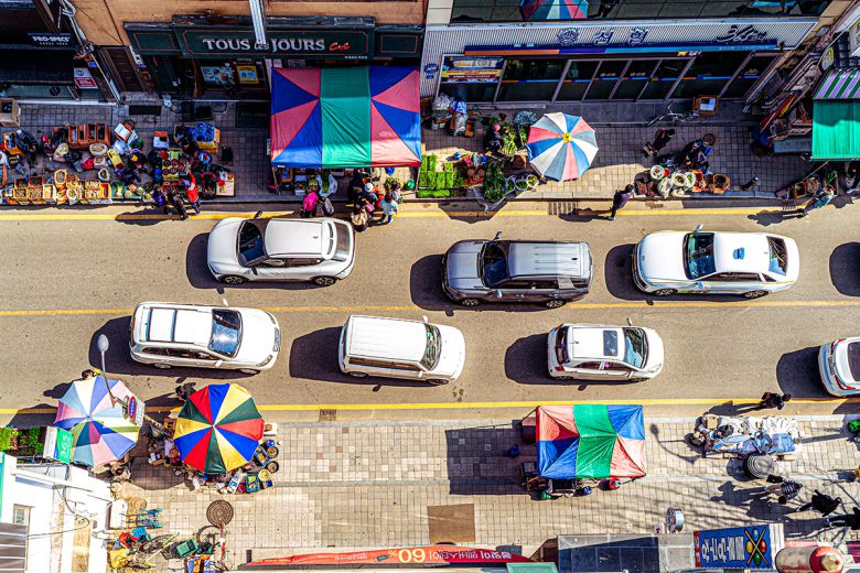 김은선 작가의 ‘보은읍내 장날’ 작품. 김은선 작가 제공