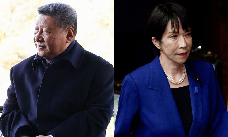 시진핑 중국 국가주석(왼쪽), 다카이치 사나에 일본 총리.