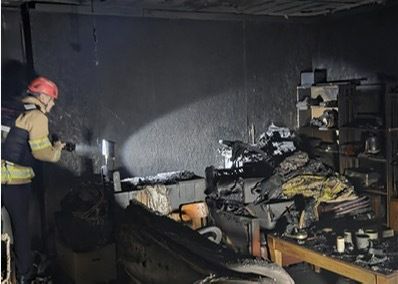 경주시 배동 주택 화재 모습.