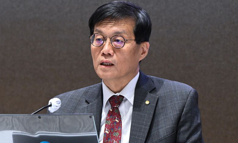 이창용 한국은행 총재가 17일 서울 중구 한국은행에서 열린 물가안정목표 운영상황 점검 설명회에서 발언하고 있다. 연합뉴스