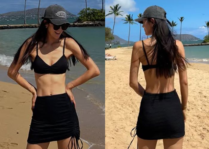 지난 10월 4일 하와이 해변에서 포즈를 취하고 있는 김성은 모습(김성은 인스타그램)