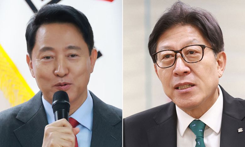 오세훈 서울시장(왼쪽), 박형준 부산시장. 연합뉴스·부산시 제공