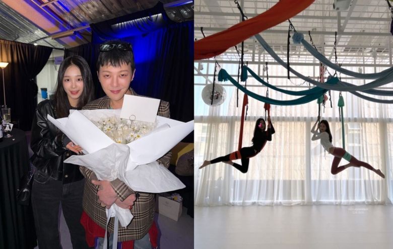 이주영과 지드래곤(왼쪽), 이주영과 장원영. 이주영 인스타그램 캡처