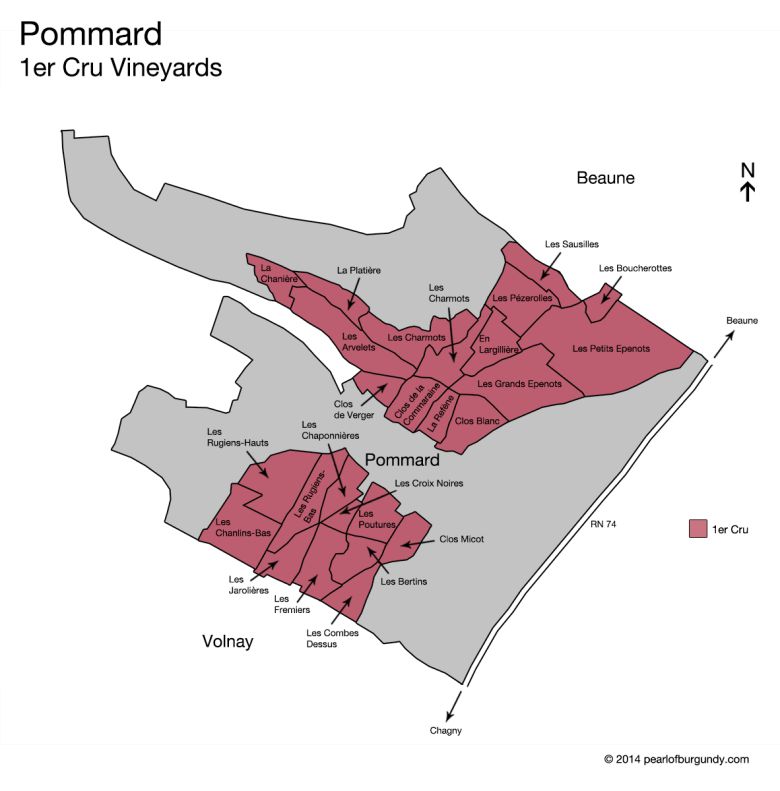포마르 프리미에크뤼 포도밭.