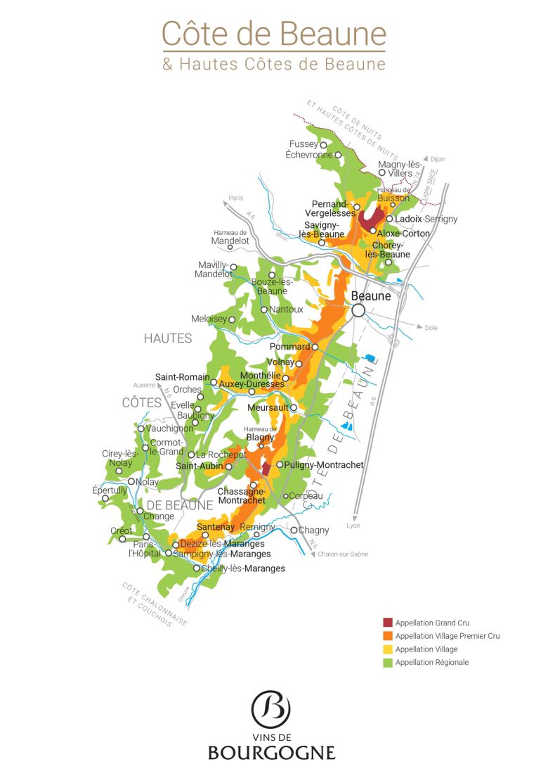 부르고뉴 꼬뜨 드 본 산지. 부르고뉴와인협회