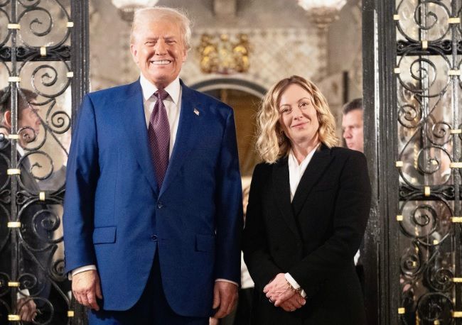 도널드 트럼프 미국 대통령(왼쪽)과 조르자 멜로니 이탈리아 총리. SNS 캡처