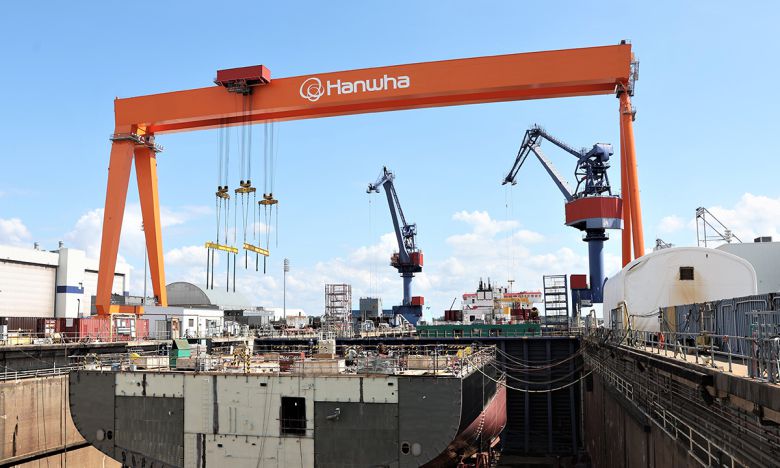 미국 펜실베이니아주 필라델피아의 한화필리조선소 모습. 한화오션 제공