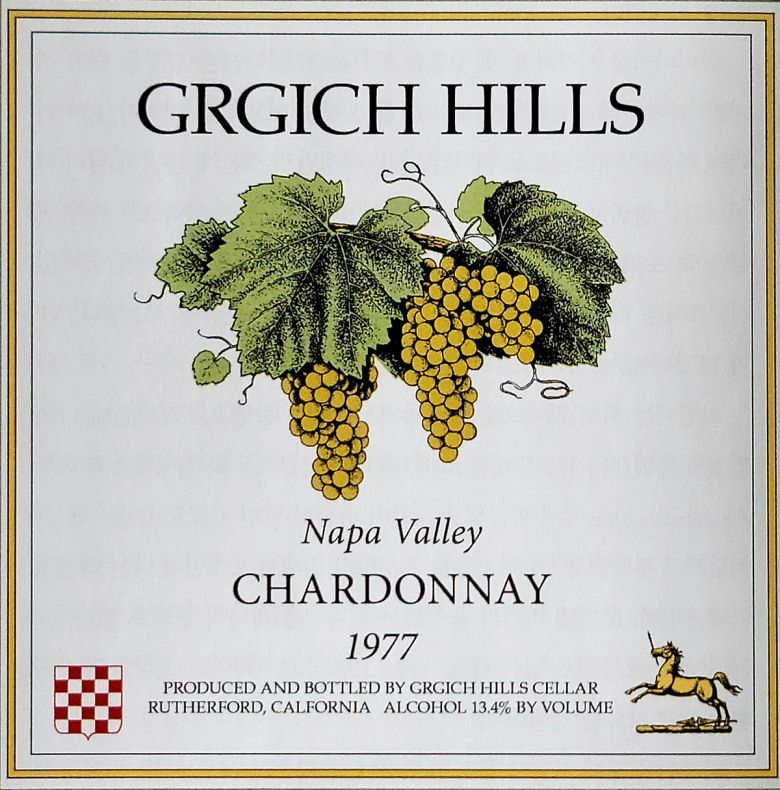 그르기치 힐스 샤르도네 레이블 로고. 홈페이지