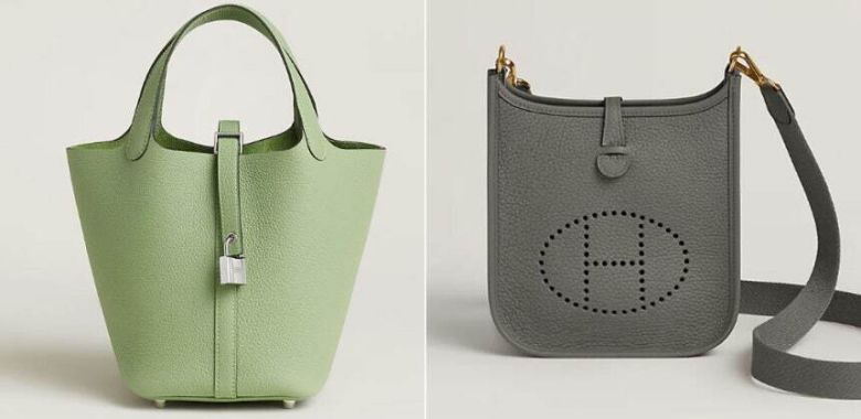 (왼쪽부터) 피코탄, 에블린. 에르메스가 ‘피코탄’ 가격을 545만원으로 약 5.4% 인상했다. ‘에블린’은 330만원에서 341만원으로 3.3% 가격이 뛰었다. 에르메스 홈페이지 캡처