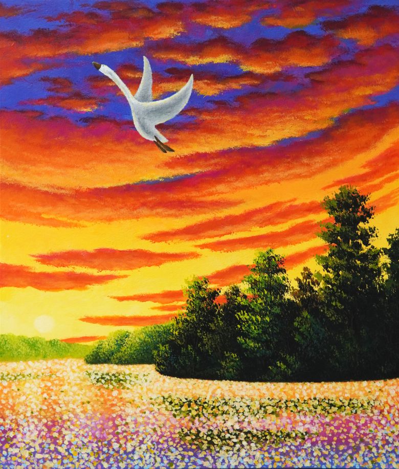 자유를 향해 날아오르다 (2025)  acrylic on canvas  72.7 × 60.6cm