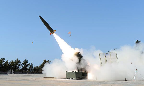 KTSSM-Ⅰ이 고정식 발사대에서 발사되고 있다. 세계일보 자료사진