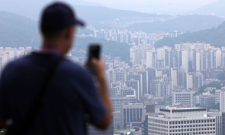 서울 남산에서 바라본 아파트 모습. 뉴시스