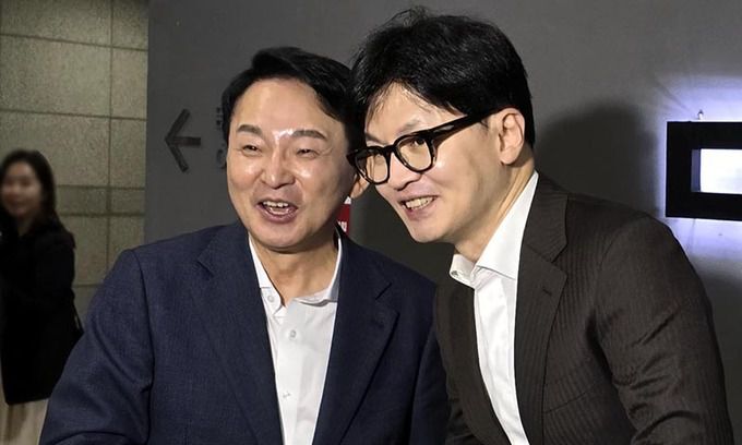 국민의힘 한동훈 전 비대위원장(오른쪽), 원희룡 전 국토교통부 장관. 원희룡 캠프 제공