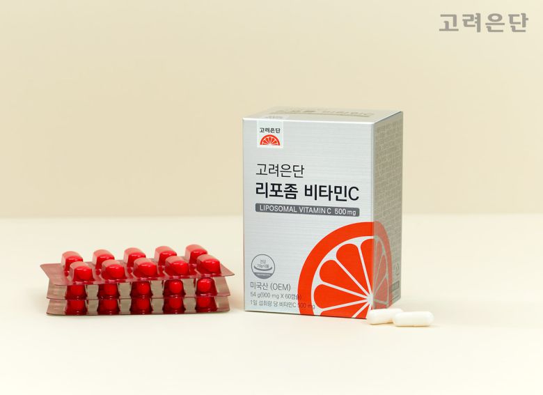 고려은단이 DSM과 손잡고 출시한 ‘리포좀 비타민C’ 제품 사진. 고려은단 제공