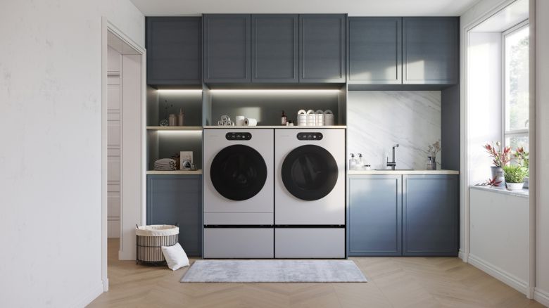 LG전자는 최근 미국의 대표적인 종합 가전 유통 업체 ‘로우스(Lowe’s)’에 ‘LG 시그니처’ 29인치 세탁기와 건조기 제품 공급을 시작했다. 사진은 'LG 시그니처' 세탁기 및 건조기 라이프스타일 연출 이미지. LG전자 제공