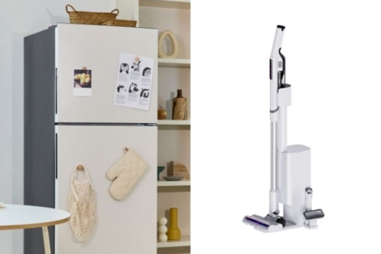 국내 대형 가전양판점인 롯데하이마트와 전자랜드가 지난 4월 각각 출시한 PB 냉장고와 청소기. 각 사 제공