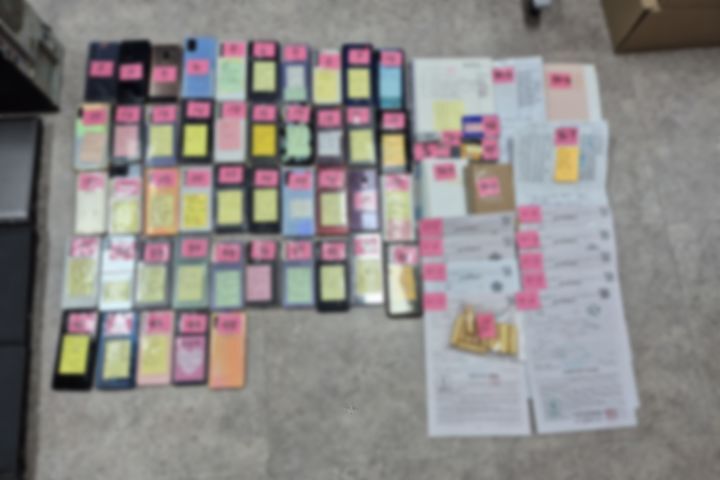 사진= 2조1000억원대 도박 판돈을 굴리며 수십억원의 부당이득을 챙긴 혐의를 받는 일당의 범행 사무실. 부산경찰청 제공