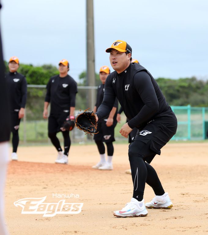 25일 류현진이 2차 스프링캠프에서 훈련에 임하고 있다. 한화이글스 제공