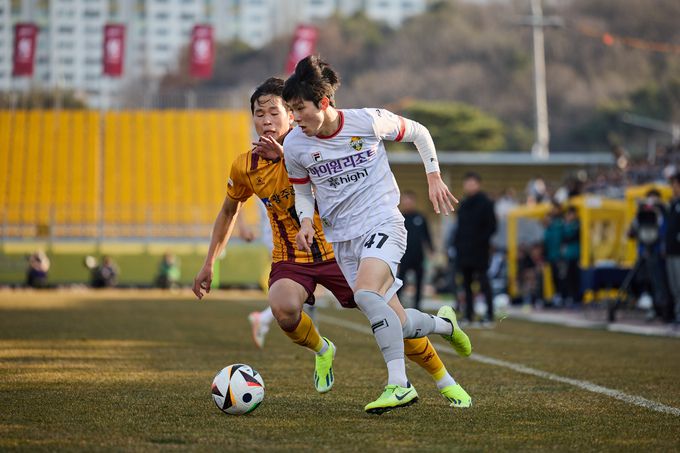 강원FC 양민혁이 돌파하고 있다. 사진=강원FC 제공
