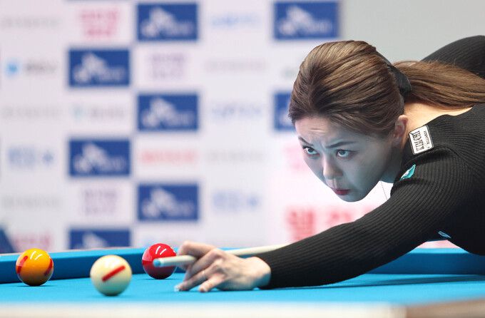 김가영이 경기를 펼치고 있다. 사진=PBA 제공