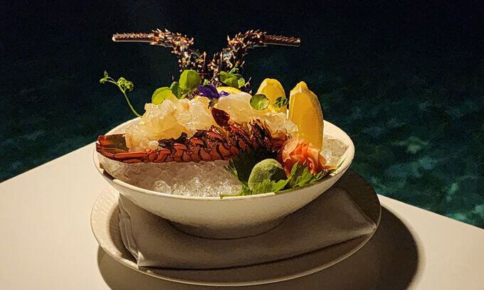 W몰디브의 명물 랍스터 사시미. 사진=정희원 기자