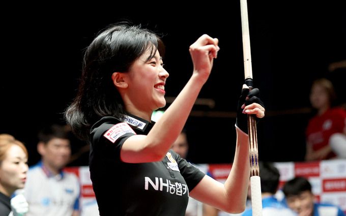 정수빈이 승리 후 주먹을 불끈 쥐고 있다. 사진=PBA 제공