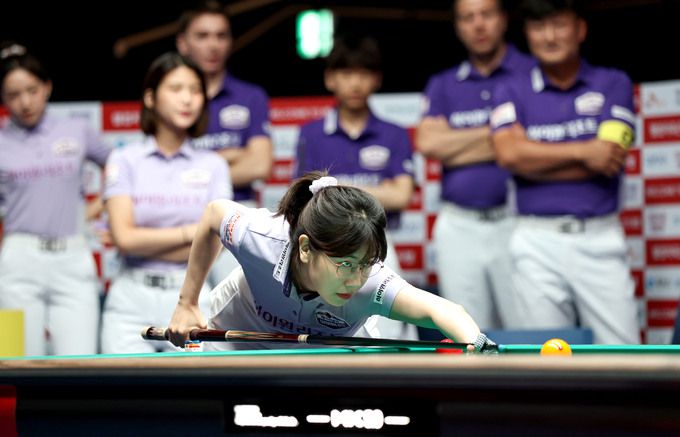 하이원리조트 이미래가 경기에 임하고 있다. 사진=PBA 제공