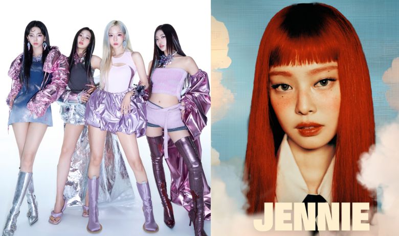 미국 ‘빌보드 위민 인 뮤직 2025’ 수상자 에스파(왼쪽)와 제니.