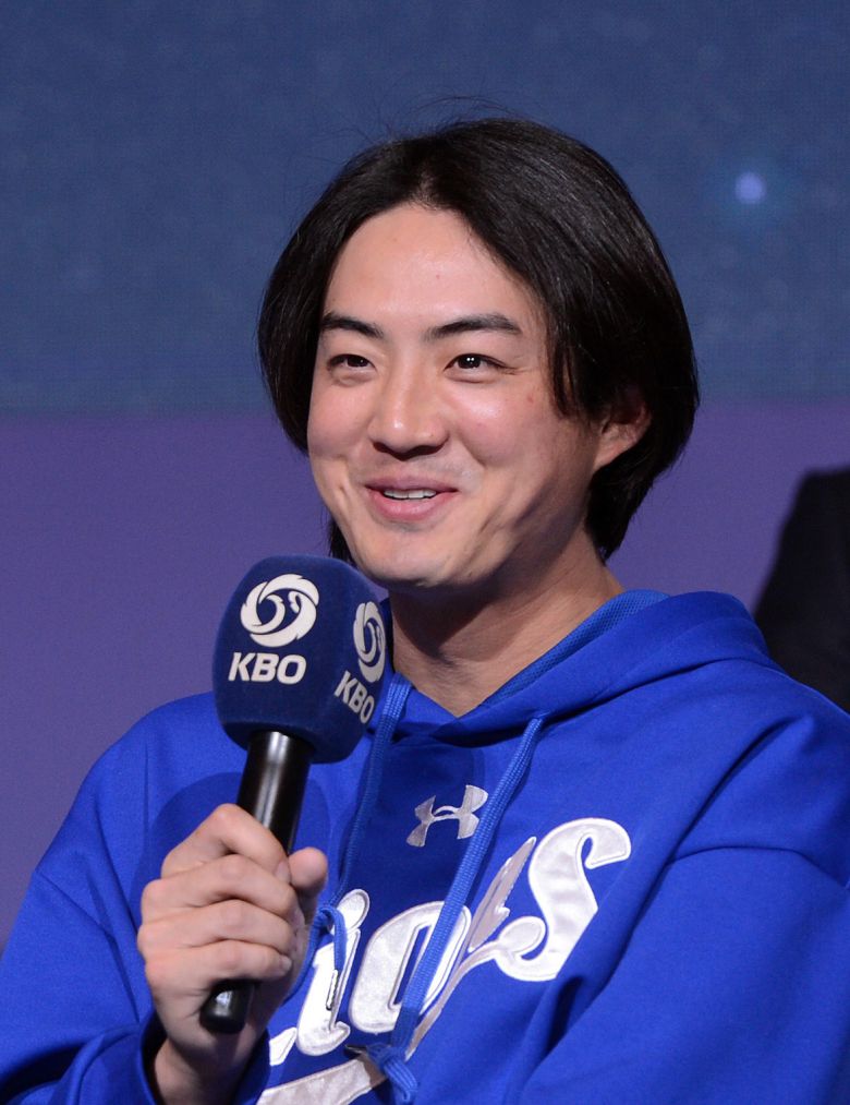 프로야구 삼성 구자욱이 20일 잠실 롯데호텔 월드점에서 열린 2025 KBO 개막 미디어데이에서 질문에 답하고 있다. 사진=스포츠월드 김두홍 기자 kimdh@sportsworldi.com