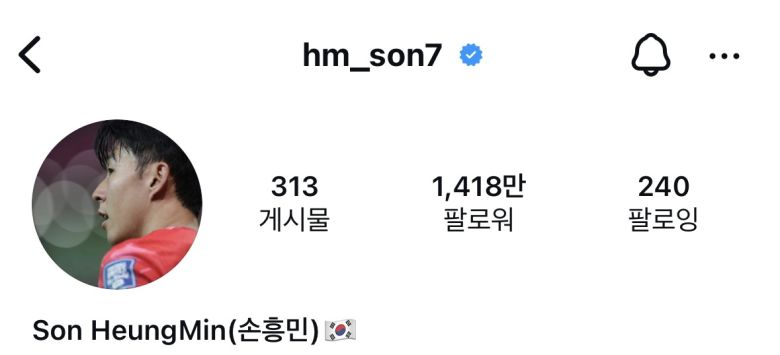 사진=손흥민 SNS 캡처