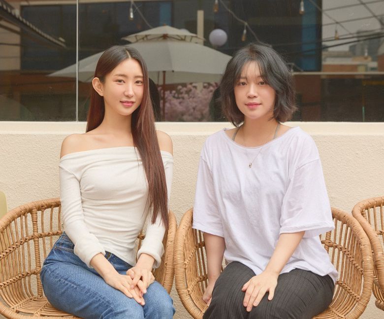 모델 윤지연과 유희운 감독. 스튜디오 더누크 제공