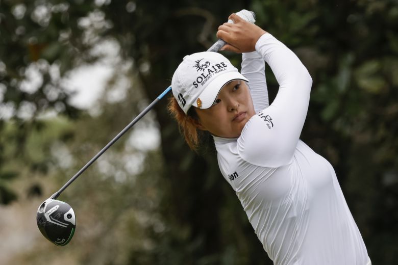 고진영이 지난 1월 열린 미국여자프로골프(LPGA) 투어 힐튼 그랜드 베케이션스 토너먼트 오브 챔피언스에 참가해 경기를 펼치고 있다. 사진=AP/뉴시스