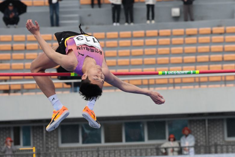 남자부 높이뛰기 우상혁. 사진=대한육상연맹 제공