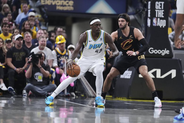 미국프로농구(NBA) 인디애나 페이서스의 파스칼 시아캄이 드리블 치고 있다. 사진=AP/뉴시스