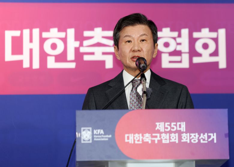 대한축구협회가 정몽규 현 회장에 대한 문화체육관광부의 특정감사 처분을 정지해달라며 낸 집행정지 신청이 인용된 가운데, 문체부가 이에 불복해 항고를 제기했지만 법원이 받아들이지 않았다. 사진=뉴시스