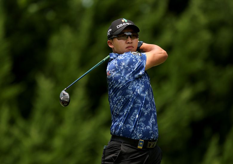 김홍택이 7일 부산 아시아드 컨트리클럽(파71)에서 열린 한국프로골프(KPGA) 투어 백송홀딩스-아시아드CC 부산오픈 3라운드 경기를 펼치고 있다. 사진=KPGA 제공