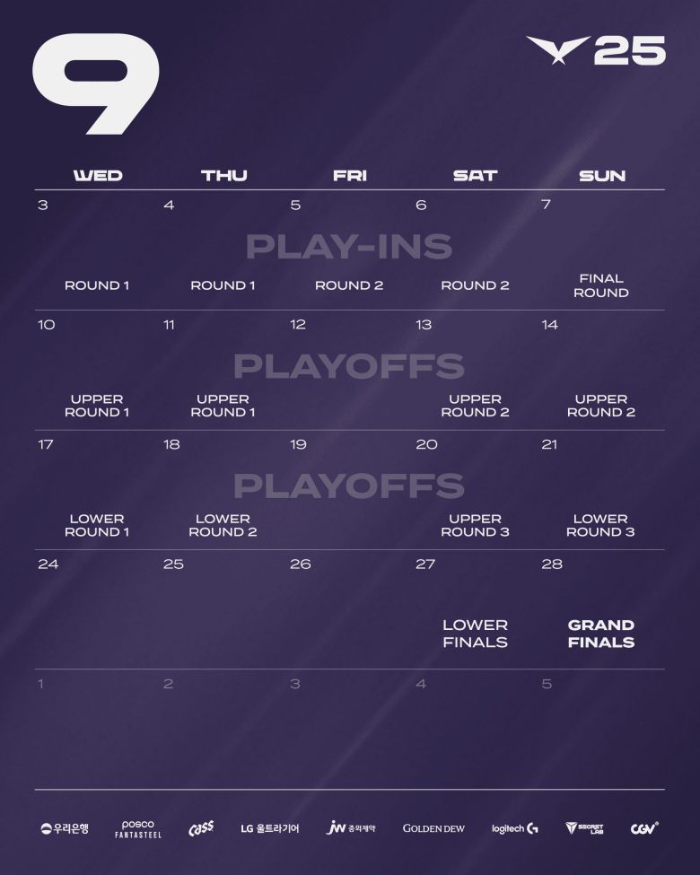 2025 LCK 3~5R 대진표. LCK 제공