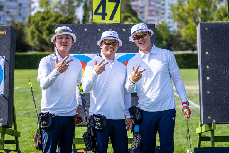 양궁 컴파운드 남자 대표팀. 사진=대한양궁협회 제공