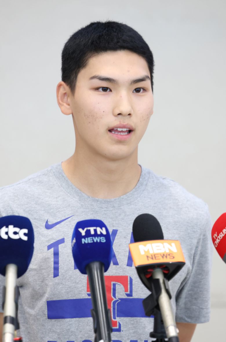 미국 메이저리그(MLB) 텍사스 레인저스에 입단한 광주일고의 투수 겸 내야수 김성준. 사진=뉴시스