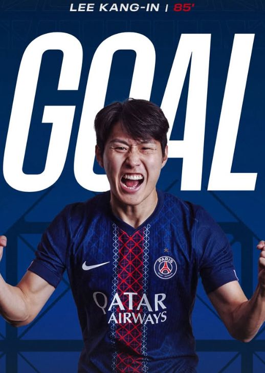 이강인의 득점 포스터. 사진=PSG SNS 캡처