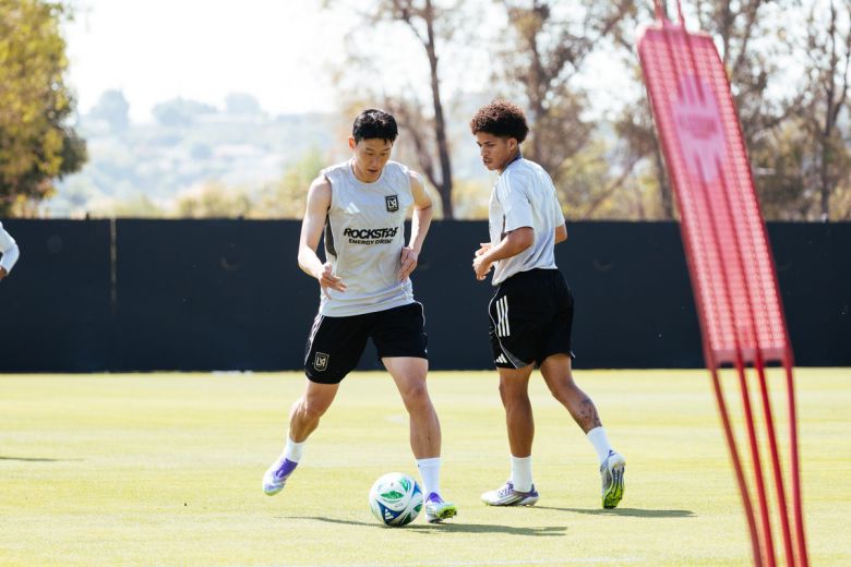 훈련 중인 손흥민. 사진=LAFC SNS 캡처