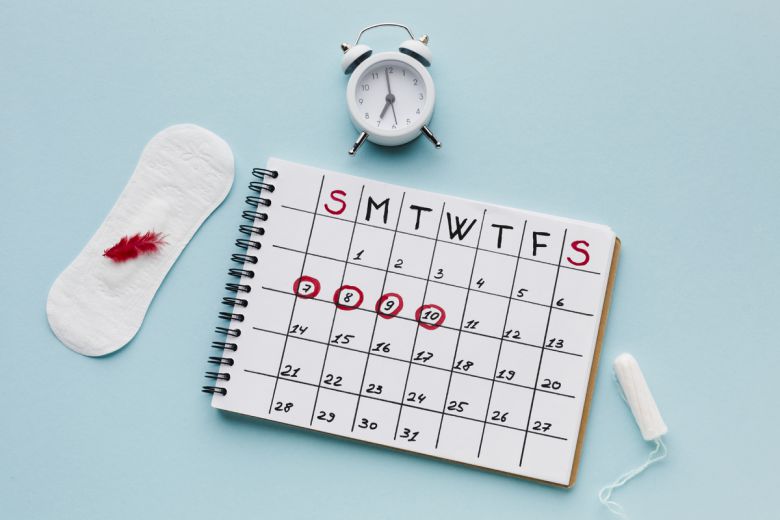 period calendar feminine products. High resolution photo