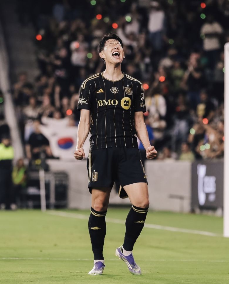 LAFC 손흥민이 공식전 5경기 연속으로 득점하며 맹활약하고 있다. 손흥민이 22일 솔트레이크전에서 득점한 뒤 포효하고 있다. 사진=LAFC 제공