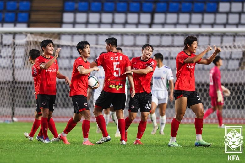 김해FC 선수단. 사진=대한축구협회 제공