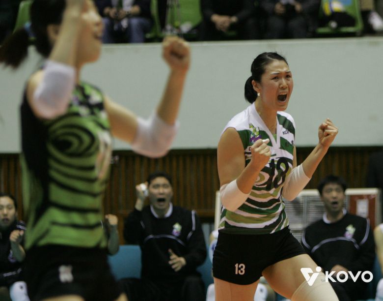 현대건설 시절의 정대영(오른쪽). 사진=KOVO 제공