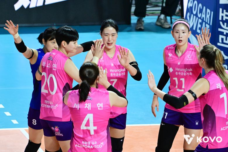 흥국생명 선수단. 사진=KOVO 제공