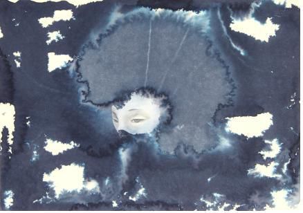 의도와 의도하지 않은_4, 2025, 종이 위에 혼합재료, 29.7×21cm