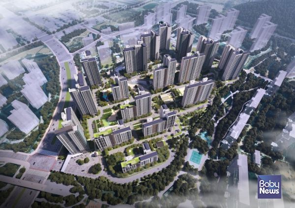 동탄 포레파크 자연& 푸르지오 조감도. ⓒ대우건설