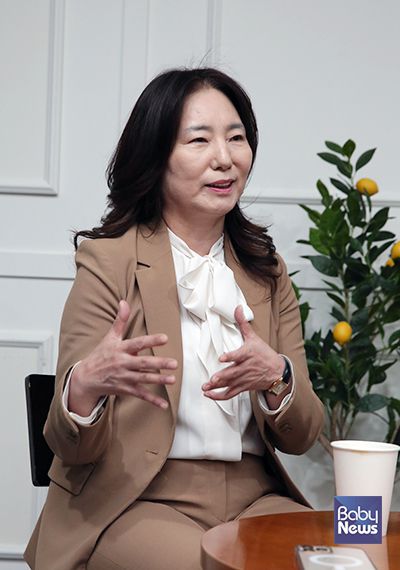 신미숙 한국유치원총연합회 이사장은 "대한민국 모든 유아는 어느 기관을 다니던 차별 받지 않아야 한다"고 강조했다. 이효상 기자 ⓒ베이비뉴스