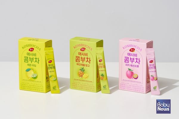 동서식품, 신제품 ‘동서 애사비 콤부차’ 3종 출시. ⓒ동서식품